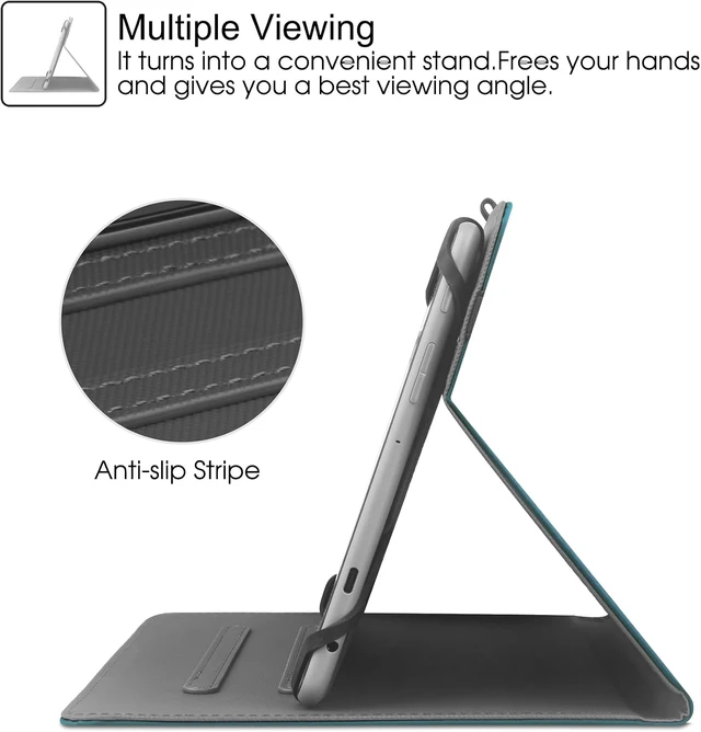 Alt view image 3 of 7 - Universal 9 9.7 10.1 10.2 10.5 10.9 11 Tablet Case Protective Cover Stand Folio Case for 9-11 Inch Tablet Case Cover with Pen Holder for iPad Green