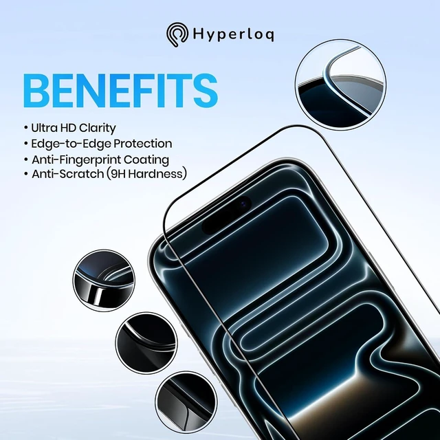 Alt view image 7 of 7 - Clear iPhone 17 Pro Max Screen Protector/iPhone 16 pro max Screen Protector 2-Pack 9H Tempered Glass Ultra HD Clarity Anti-Fingerprint Easy Bubble-Free Install