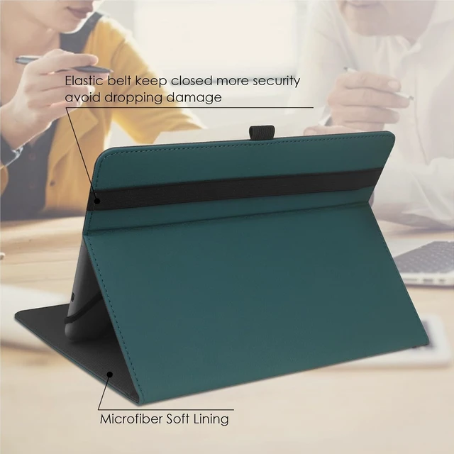 Alt view image 6 of 7 - Universal 9 9.7 10.1 10.2 10.5 10.9 11 Tablet Case Protective Cover Stand Folio Case for 9-11 Inch Tablet Case Cover with Pen Holder for iPad Green