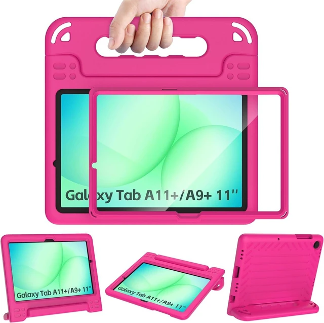 Main image of Shockproof Kids Case for Galaxy Tab A11+ Plus/A9+ Plus 11 inch with Built-in Screen Protector Rose