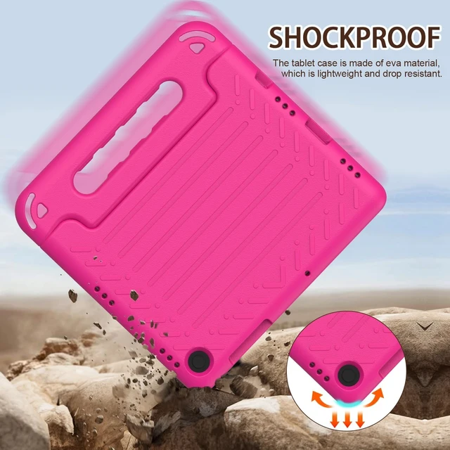 Alt view image 4 of 7 - Shockproof Kids Case for Galaxy Tab A11+ Plus/A9+ Plus 11 inch with Built-in Screen Protector Rose
