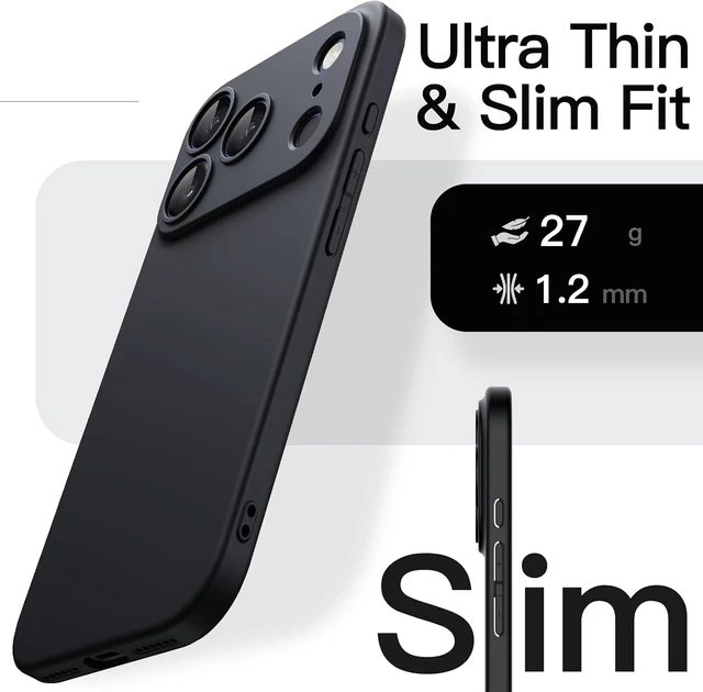 Alt view image 3 of 7 - Slim Case for iPhone 17 Pro Max Black