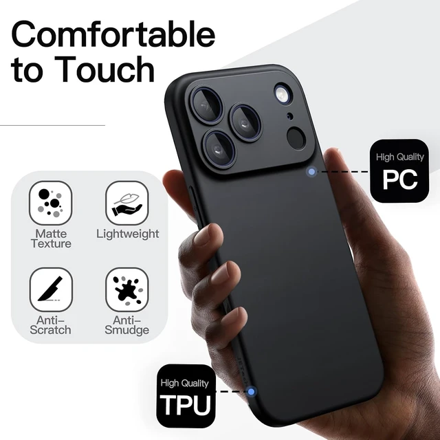 Alt view image 5 of 7 - Slim Case for iPhone 17 Pro Max Black