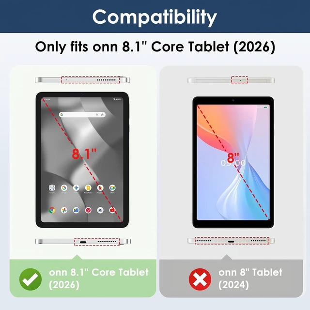 Alt view image 2 of 7 - Fintie Folio Case for Onn 8.1 Core Tablet (2026 Model) - Black
