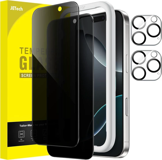 Main image of Privacy Screen Protector for iPhone 16 Pro 2+2 Pack