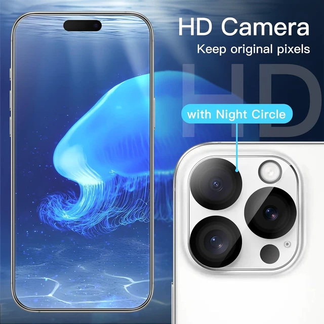 Alt view image 6 of 7 - Privacy Screen Protector for iPhone 16 Pro 2+2 Pack