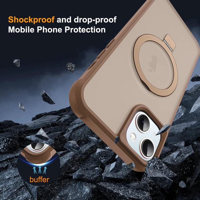 Alt view image 7 of 7 - Compatible with iPhone 15 Plus Case with Stand Desert Brown