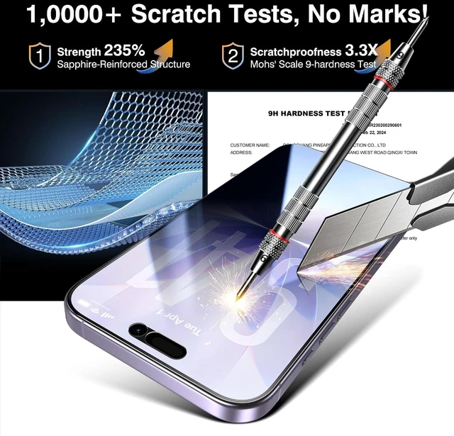 Alt view image 5 of 7 - -4+2 Pack for iPhone 17 Privacy Screen Protector (6.3)