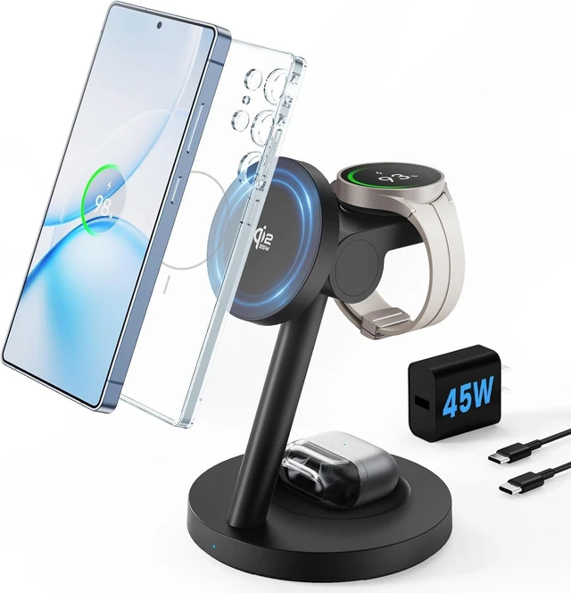 Main image of Qi2.2 25W Wireless Charger for - Joygeek Fast Magnetic Charging Station for Galaxy S26/S25 Ultra/Z Fold8 Ultra/Z Fold Flip8/7 Watch 8 Ultra/7/6/5 & Buds 4/3 ProNot for Watch9 / Ultra2