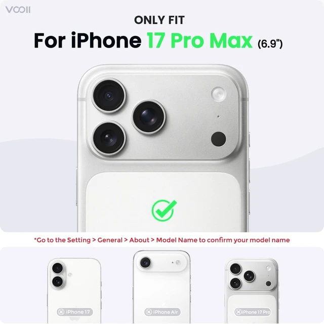 Alt view image 7 of 7 - Magnetic for iPhone 17 Pro Max Case 6.9 Silicone Stone