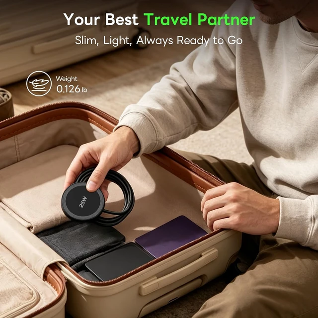 Alt view image 3 of 7 - MagSafe 25W Magnetic Wireless Charger Fast Charging Pad for iPhone