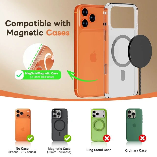 Alt view image 6 of 7 - MagSafe 25W Magnetic Wireless Charger Fast Charging Pad for iPhone