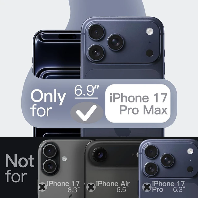 Alt view image 2 of 7 - Silicone Case for iPhone 17 Pro Max Dark Blue