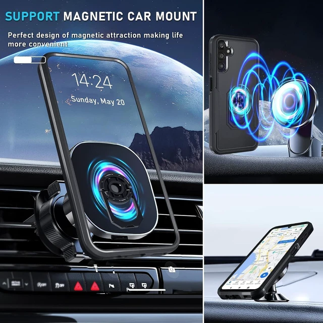 Alt view image 7 of 7 - Designed for Galaxy A14 5G Case Built in Metal Ring Holder