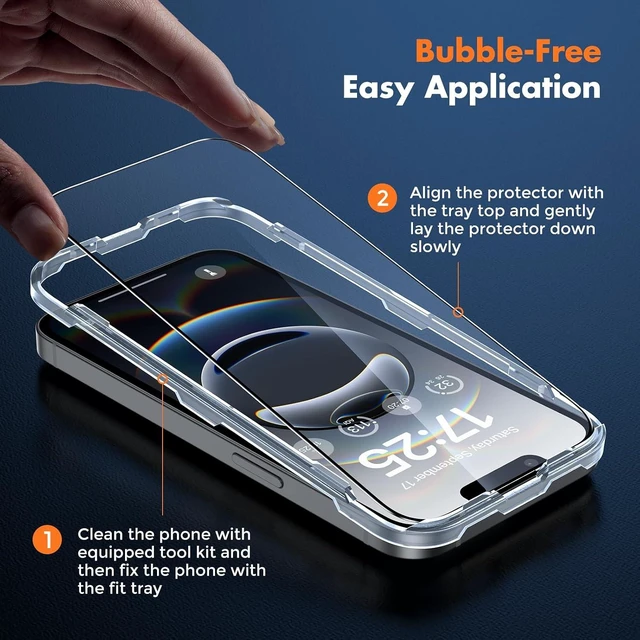 Alt view image 4 of 7 - 3-Pack Screen Protector for iPhone 16e Full Coverage