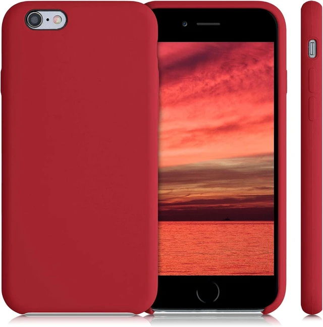 Alt view image 4 of 6 - Case Compatible with iPhone 6 / 6S Case - TPU Silicone Phone Cover with Soft Finish - Classic Red