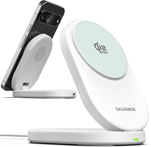 Alt view image 4 of 7 - Qi2.2 25W Magnetic Wireless Charger Stand for Pixel Phones