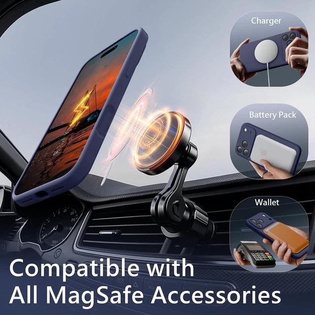 Alt view image 6 of 7 - Magnetic for iPhone 17 Pro Max Case 6.9 Navy Blue