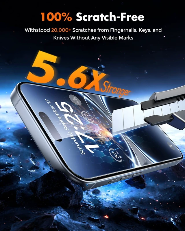 Alt view image 4 of 7 - Screen Protector for iPhone 16 Pro One-Pull to Install