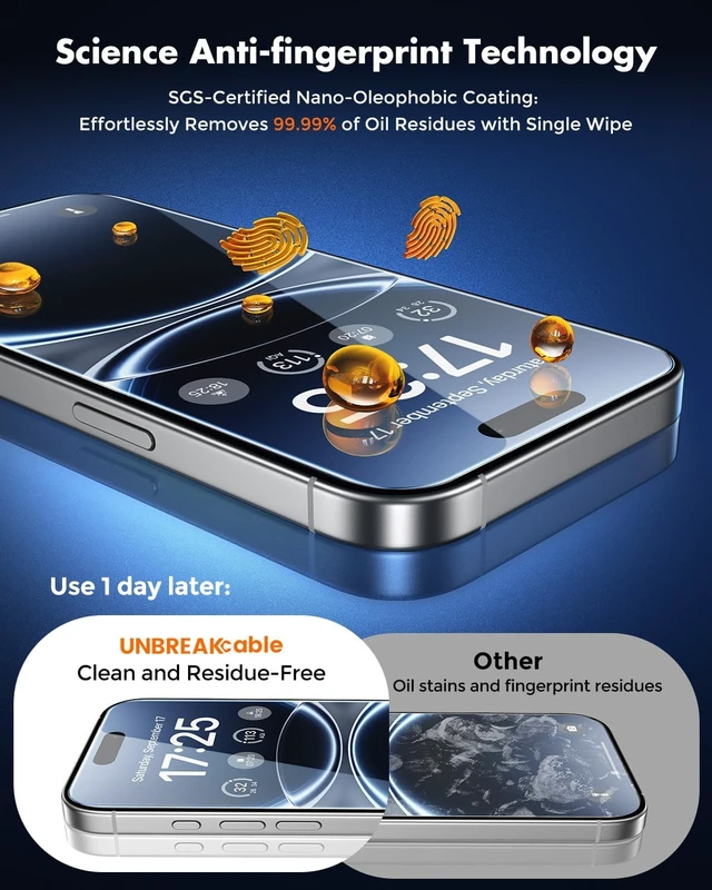 Alt view image 6 of 7 - Screen Protector for iPhone 16 Pro One-Pull to Install