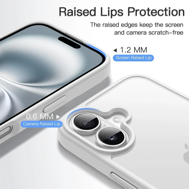 Alt view image 5 of 6 - Matte Case for iPhone 16 White