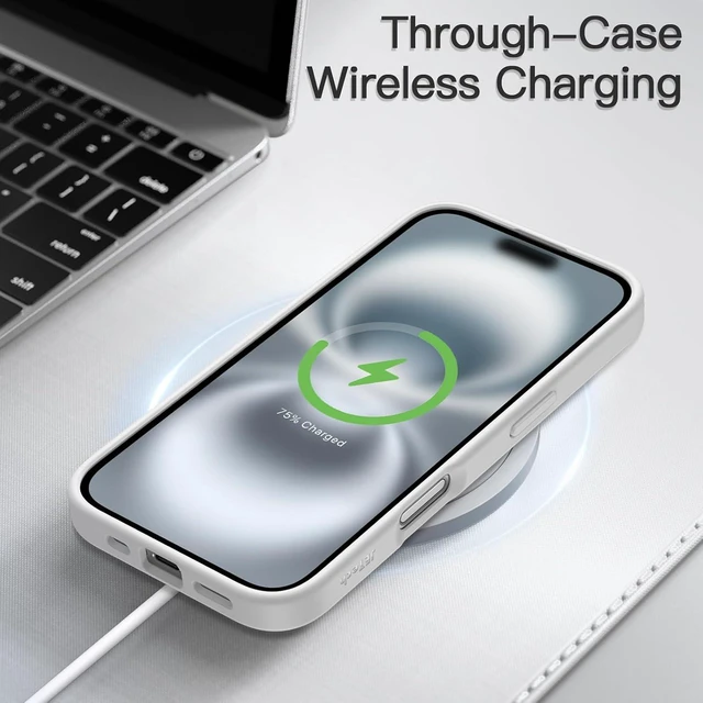 Alt view image 6 of 6 - Matte Case for iPhone 16 White
