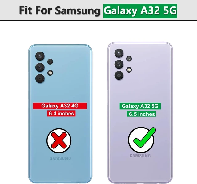 Alt view image 2 of 7 - for Galaxy A32 5G Case with HD Screen Protector Heavy Duty Shockproof Phone Cover with Magnetic Kickstand Ring for Galaxy A32 5G Black