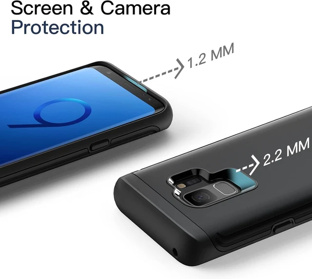 Alt view image 4 of 7 - Heavy Duty Case for Galaxy S9 Black