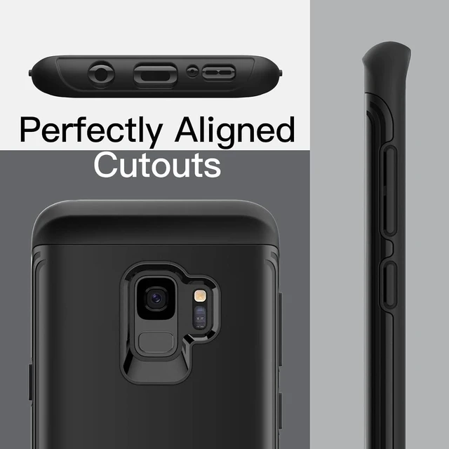 Alt view image 6 of 7 - Heavy Duty Case for Galaxy S9 Black