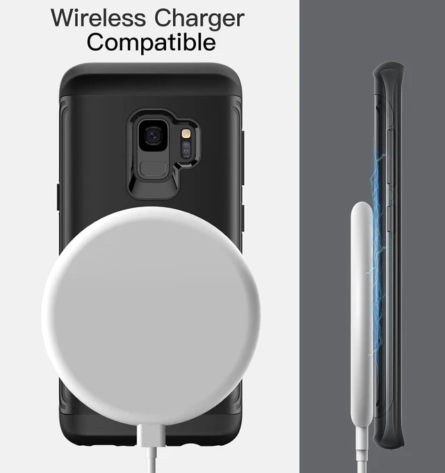 Alt view image 7 of 7 - Heavy Duty Case for Galaxy S9 Black