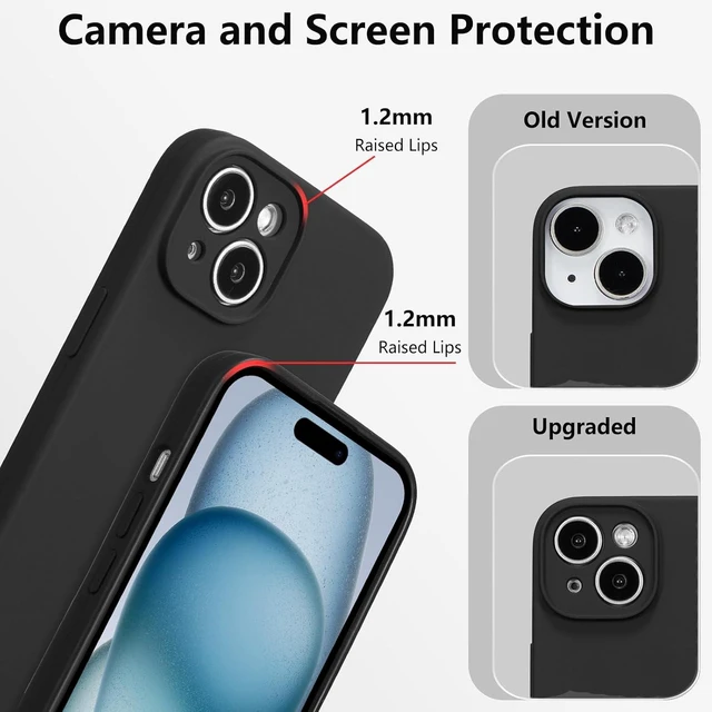 Alt view image 4 of 7 - for iPhone 14 Plus Case Liquid Silicone Case Black