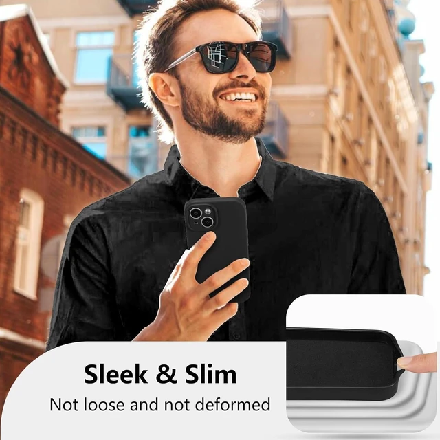Alt view image 6 of 7 - for iPhone 14 Plus Case Liquid Silicone Case Black