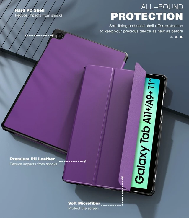 Alt view image 6 of 7 - Case for Galaxy Tab A11+/A11 Plus 11 2026 Deep Purple