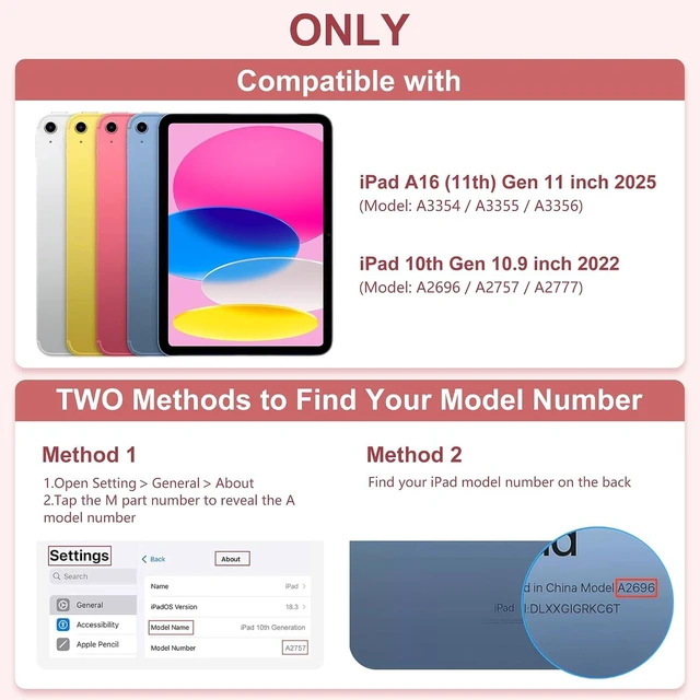 Alt view image 2 of 7 - for iPad A16 11th 10th Generation Case with Pencil Holder 11 inch