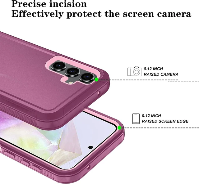 Alt view image 3 of 6 - for Galaxy A37 5G Phone Case 3-Layer Cover WineRedPink