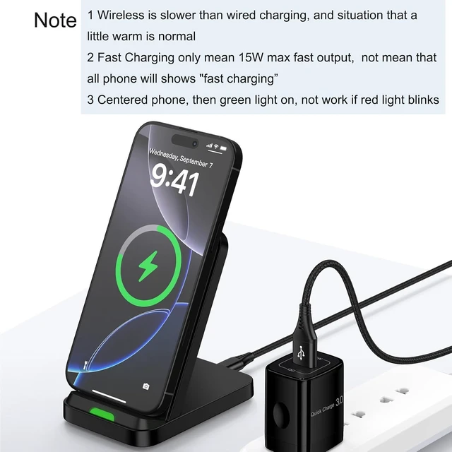 Alt view image 2 of 7 - for Google Pixel 9 10 11 Pro XL Wireless Charger Phone Stand Station for