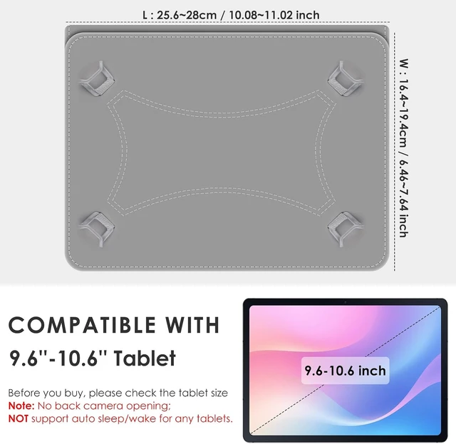 Alt view image 2 of 7 - Universal 10.1 Inch Tablet Case with Pencil Holder Black