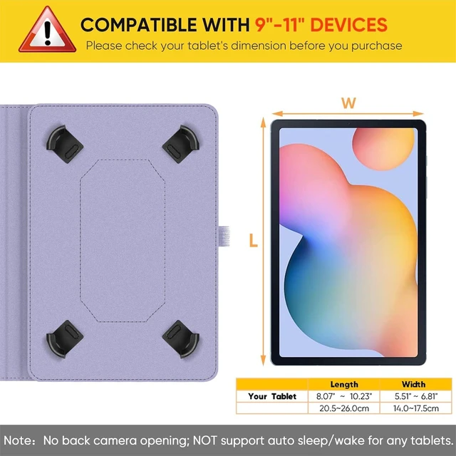 Alt view image 5 of 7 - Fintie Universal Case for 9-11 inch Tablet - Multiple Angle Viewing Cover