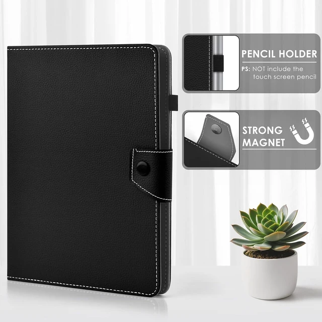Alt view image 6 of 7 - Universal 10.1 Inch Tablet Case with Pencil Holder Black