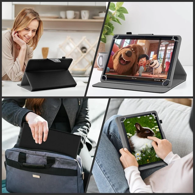 Alt view image 7 of 7 - Universal 10.1 Inch Tablet Case with Pencil Holder Black