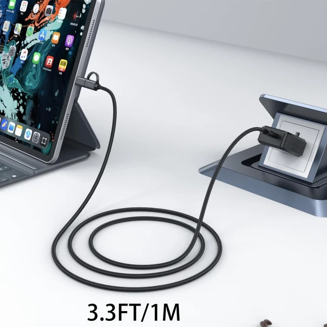 Alt view image 6 of 6 - 10W 5V 2A Charger for Kindle Fire Tablet Micro and USB C Charging Cable for Kindle Paperwhite All Generation Fire HD 10 8 7 Plus Max 11 Kids Pro Edition Touch Fire TV Sticks Type C Cable 3.3ft
