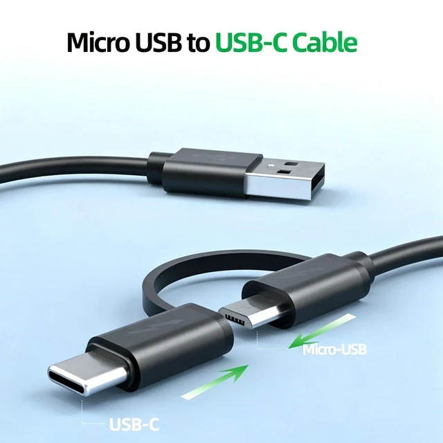 Alt view image 4 of 6 - 10W 5V 2A Charger for Kindle Fire Tablet Micro and USB C Charging Cable for Kindle Paperwhite All Generation Fire HD 10 8 7 Plus Max 11 Kids Pro Edition Touch Fire TV Sticks Type C Cable 3.3ft