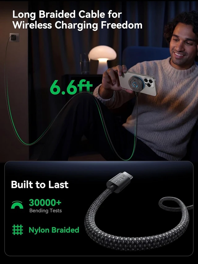 Alt view image 5 of 7 - Qi2.2 25W Magnetic Wireless Charger with Cooling Fan