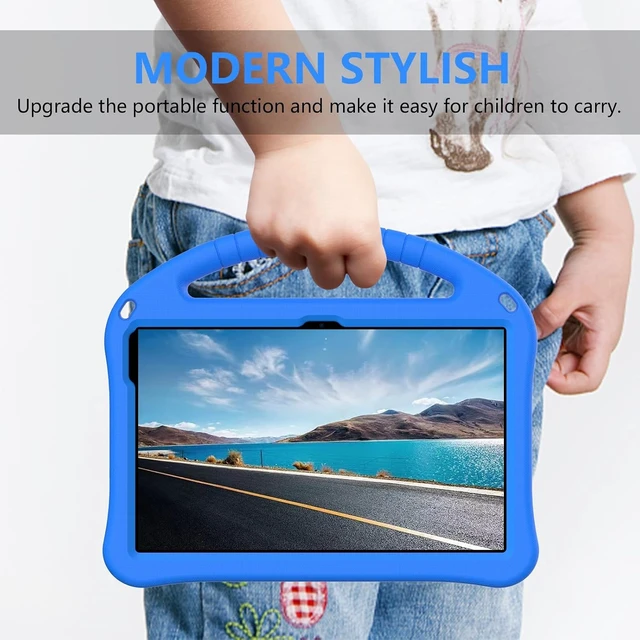 Alt view image 3 of 6 - for Urao C107 10.1 inch Tablet Case 2024 Kids EVA Shockproof Cover with Handle Kickstand for Urao Android Tablet 10.1 (Blue)