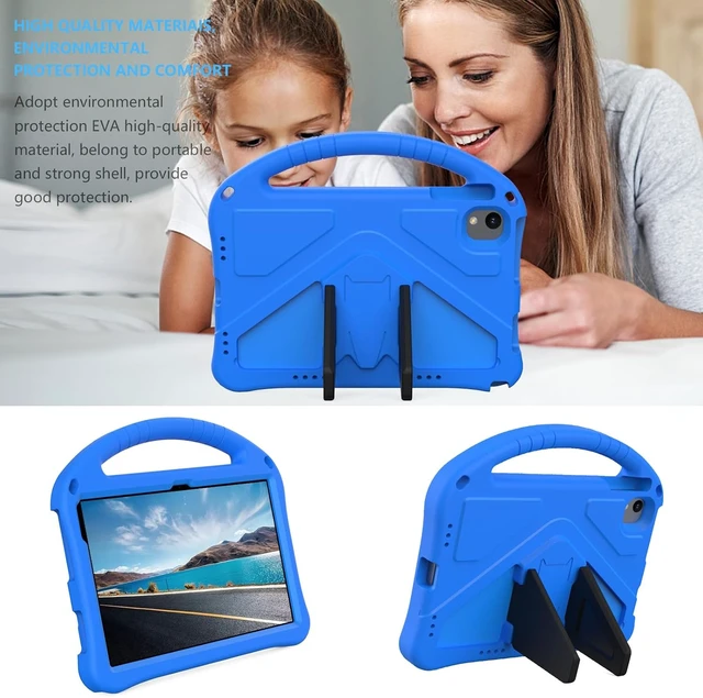 Alt view image 4 of 6 - for Urao C107 10.1 inch Tablet Case 2024 Kids EVA Shockproof Cover with Handle Kickstand for Urao Android Tablet 10.1 (Blue)