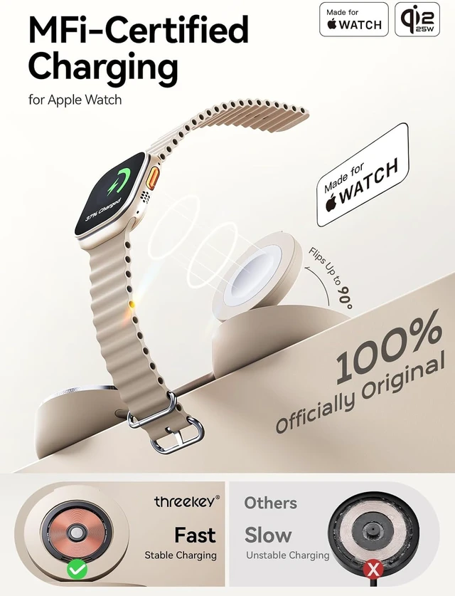 Alt view image 5 of 7 - 3-in-1 Travel Charging Station for Qi2 25W Wireless Charger