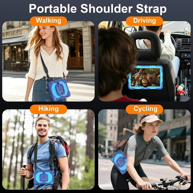 Alt view image 6 of 7 - Case for Galaxy Tab A11+ Plus/A9+ 11 Inch 2025/2023 Navy Blue
