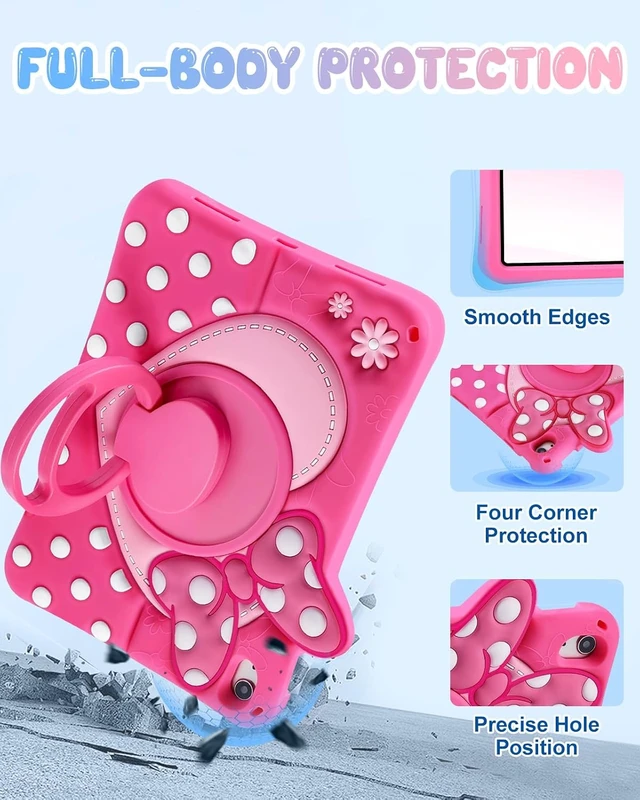 Alt view image 6 of 6 - Boaretiu Kids Case for iPad A16 11th 11 in/for iPad 10th Gen 10.9 Inch