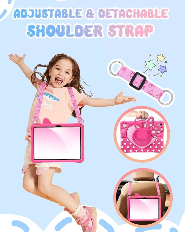 Alt view image 5 of 6 - Boaretiu Kids Case for iPad A16 11th 11 in/for iPad 10th Gen 10.9 Inch