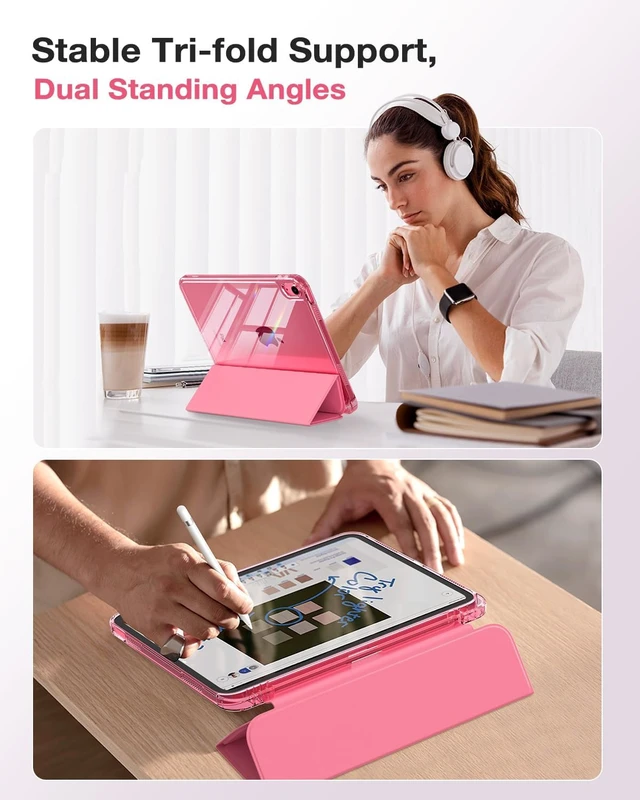 Alt view image 5 of 7 - Clear Case for iPad A16 iPad 11th/10th Gen 11/10.9 Watermelon Red